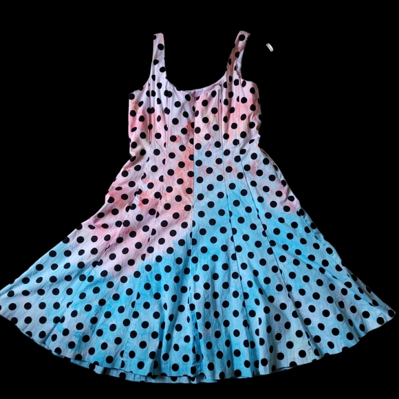 Ice Dyed Retro Style Dress - Picture 1 of 7